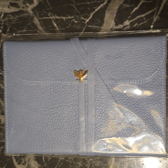 ❤️BUY 2 GET 1 FREE Avio Leather Journal with lace,Brass Bee ornament,IVORY edges - Picture 9 of 9